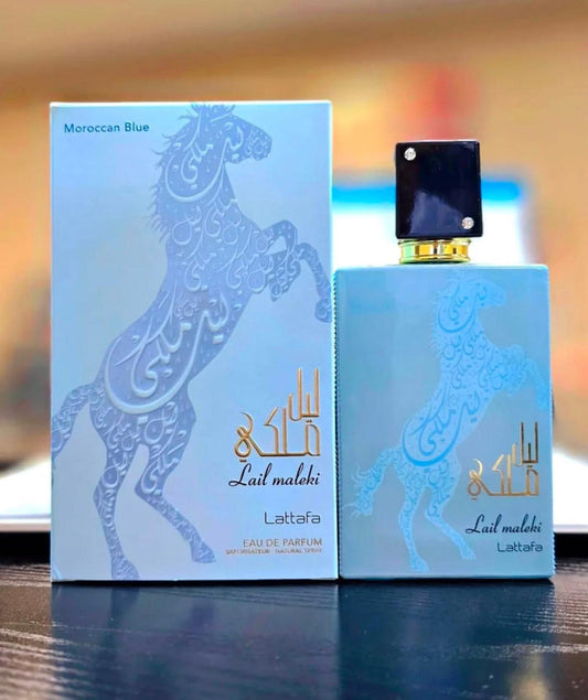 Lail Maleki Moroccan Blue Eau De Parfum Spray 100ML (3.4 OZ) De Lattafa