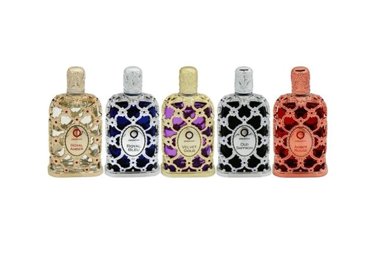 Orientica miniature discovery set unisex perfume, mini set 5 x 0.25 oz edp